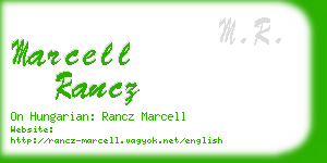 marcell rancz business card